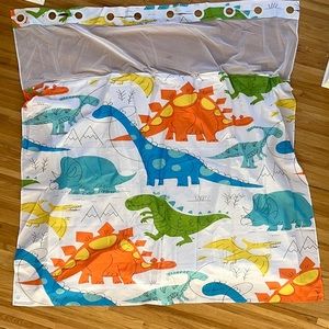 Dinosaur hookless shower curtain. Like new